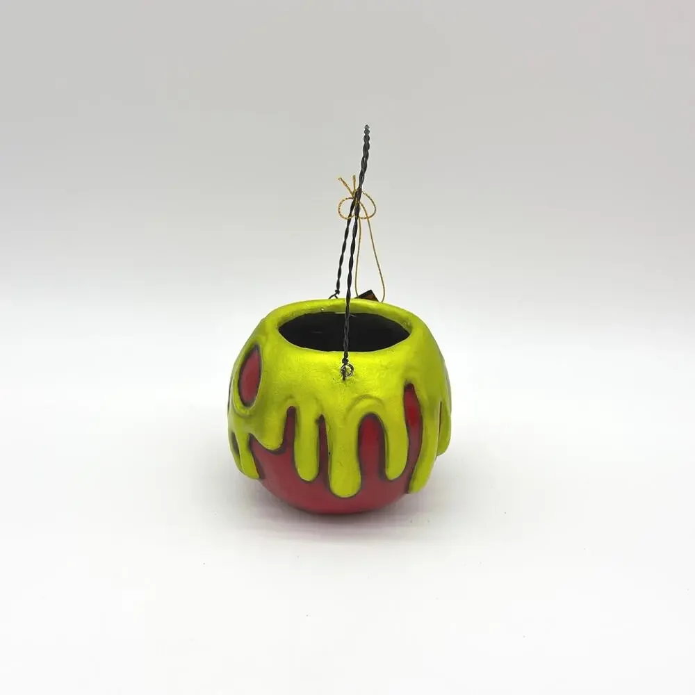 Bethany Lowe Small Red Apple With Green Poison Bucket LeeAnn Kress Halloween NEW
